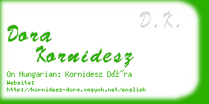 dora kornidesz business card